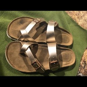 Birkenstock INSPIRED rose gold sandals